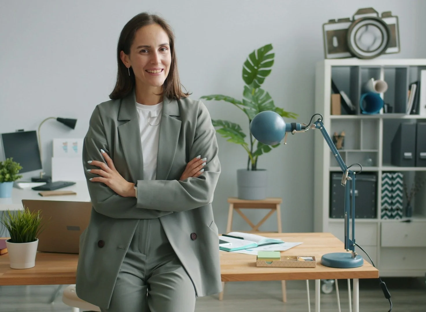 Professional hispanic woman in suit